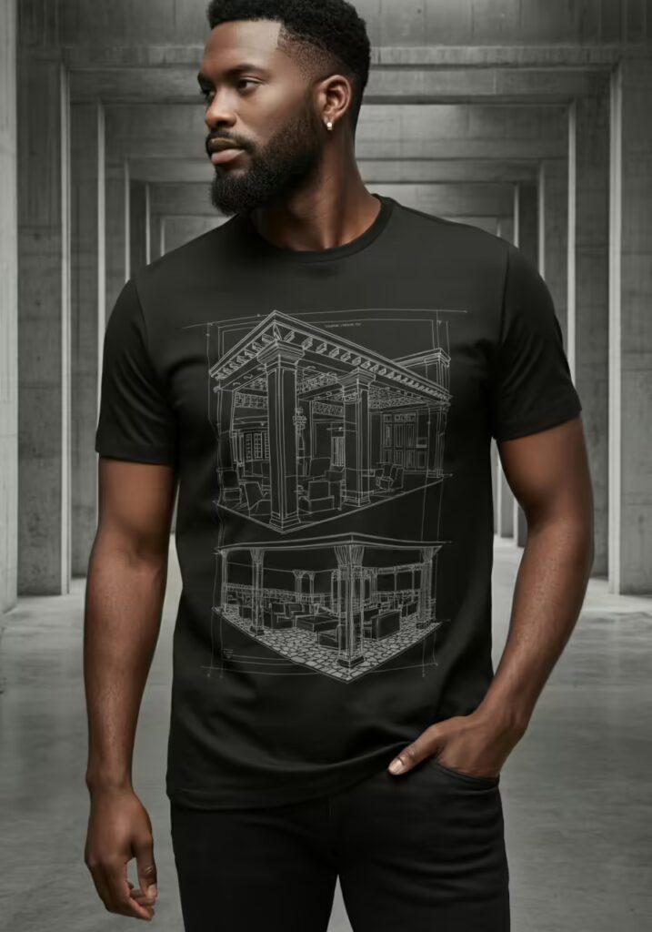 10 Minimalist T-Shirt Style Ideas for a Clean & Modern Look 10 Minimalist architectural sketch graphic t-shirt in a modern urban setting