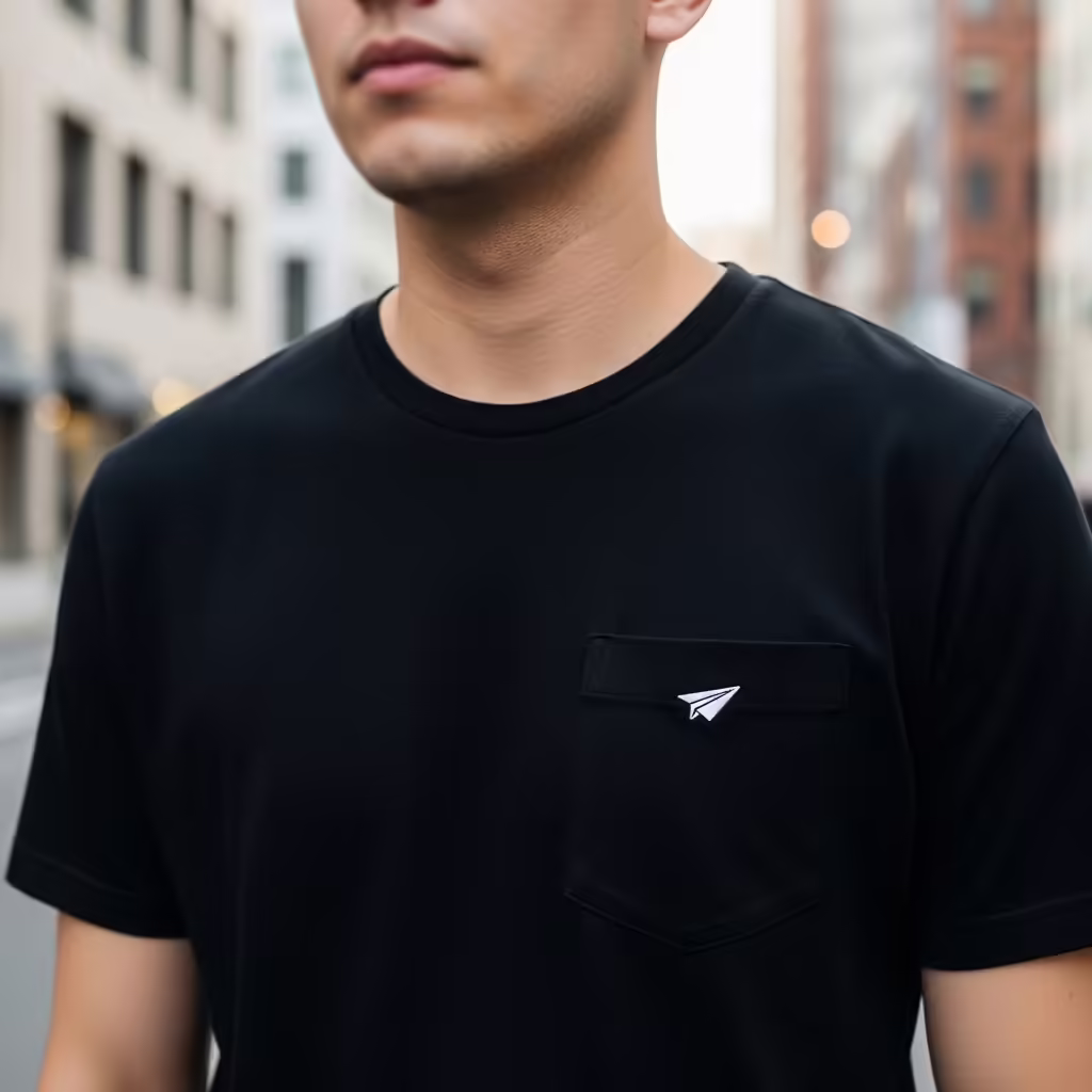 Minimalist T-Shirt Design Ideas: The Art of 'Less is More' Trends 4 A collection of minimalist t-shirts neatly folded, showcasing simple line art and typography designs.